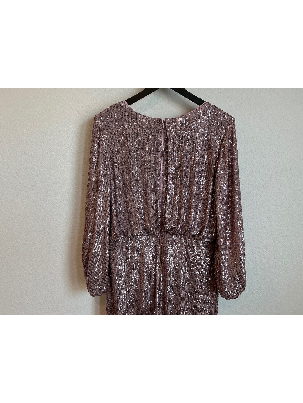 Eliza J Size 14 Rose Sequin Party Dress with 3/4 Sleeves - Picture 4 of 4
